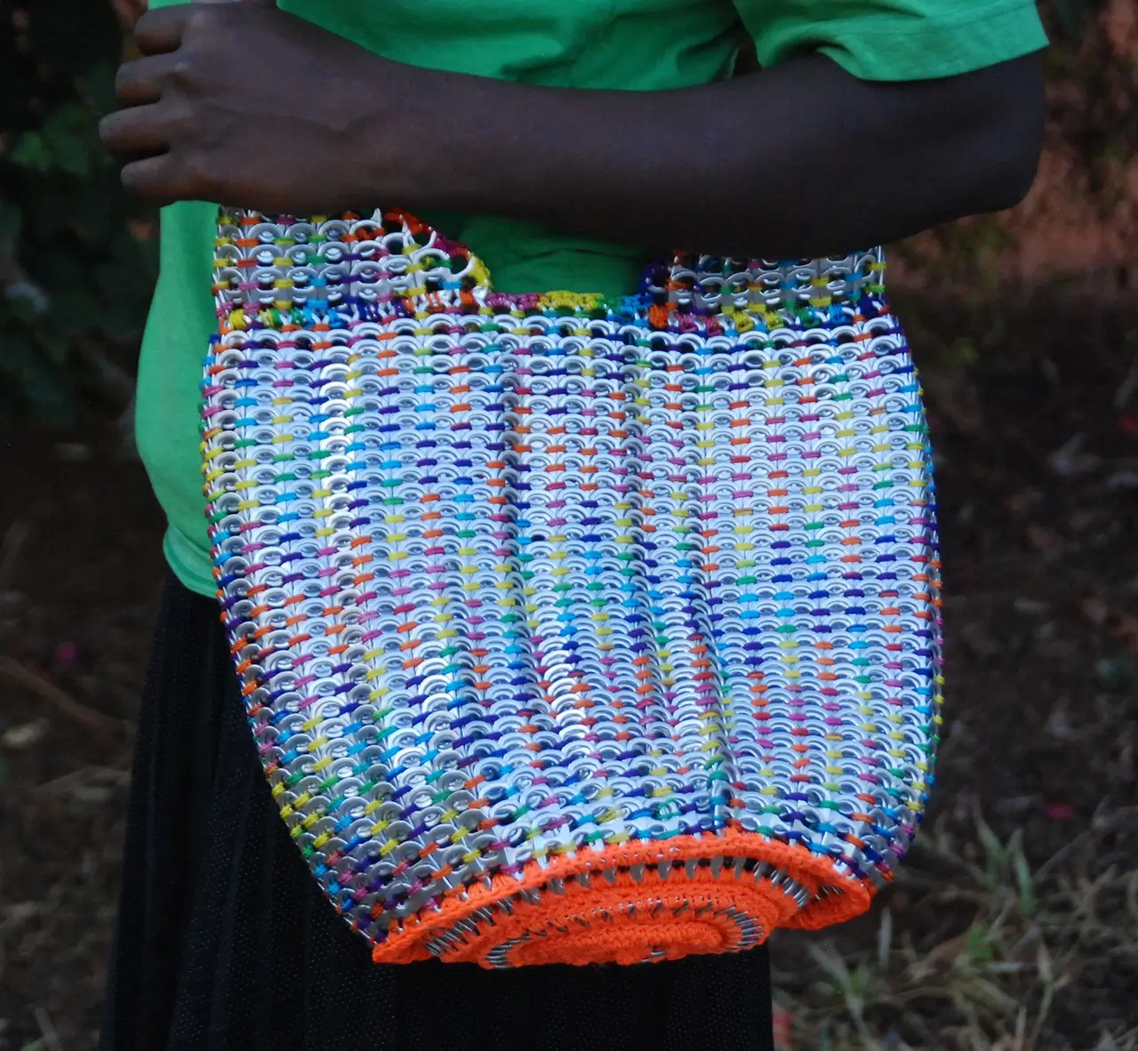 Colorful pop tab purse