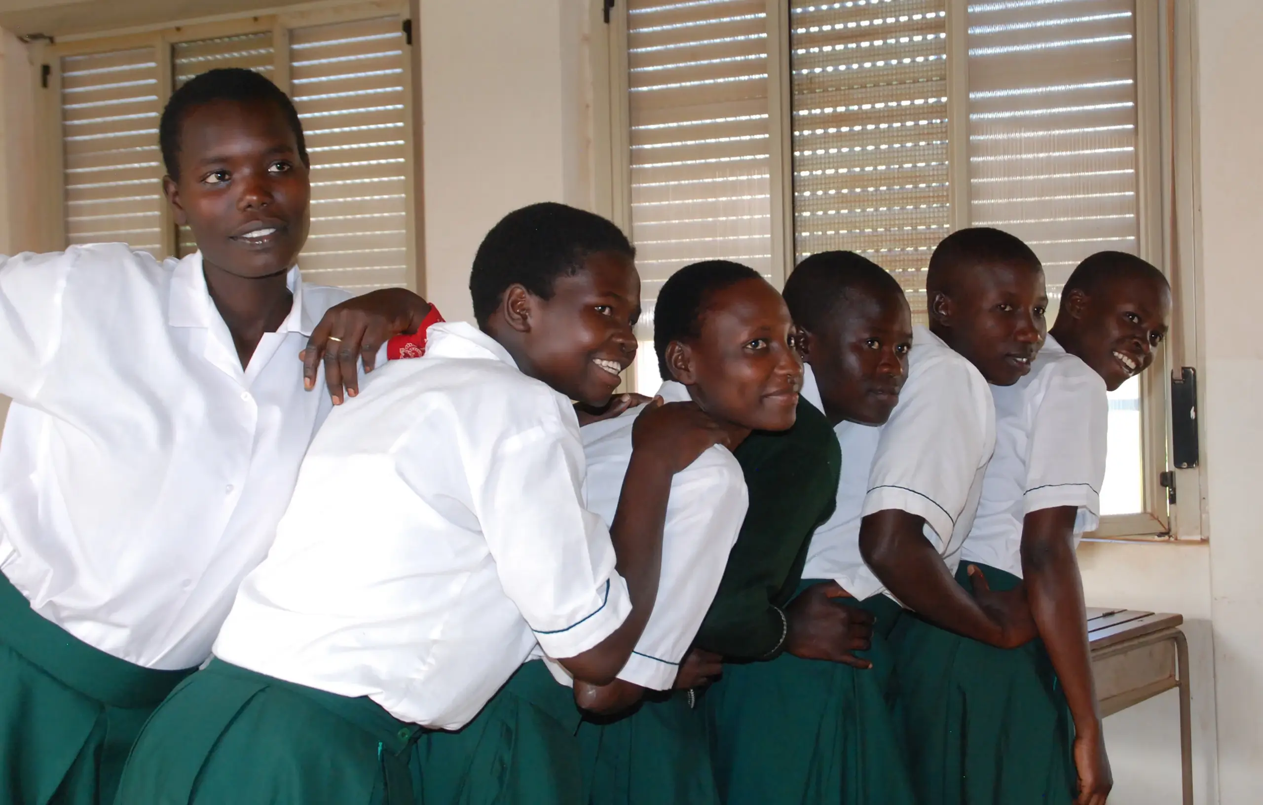 Group of smiling young women