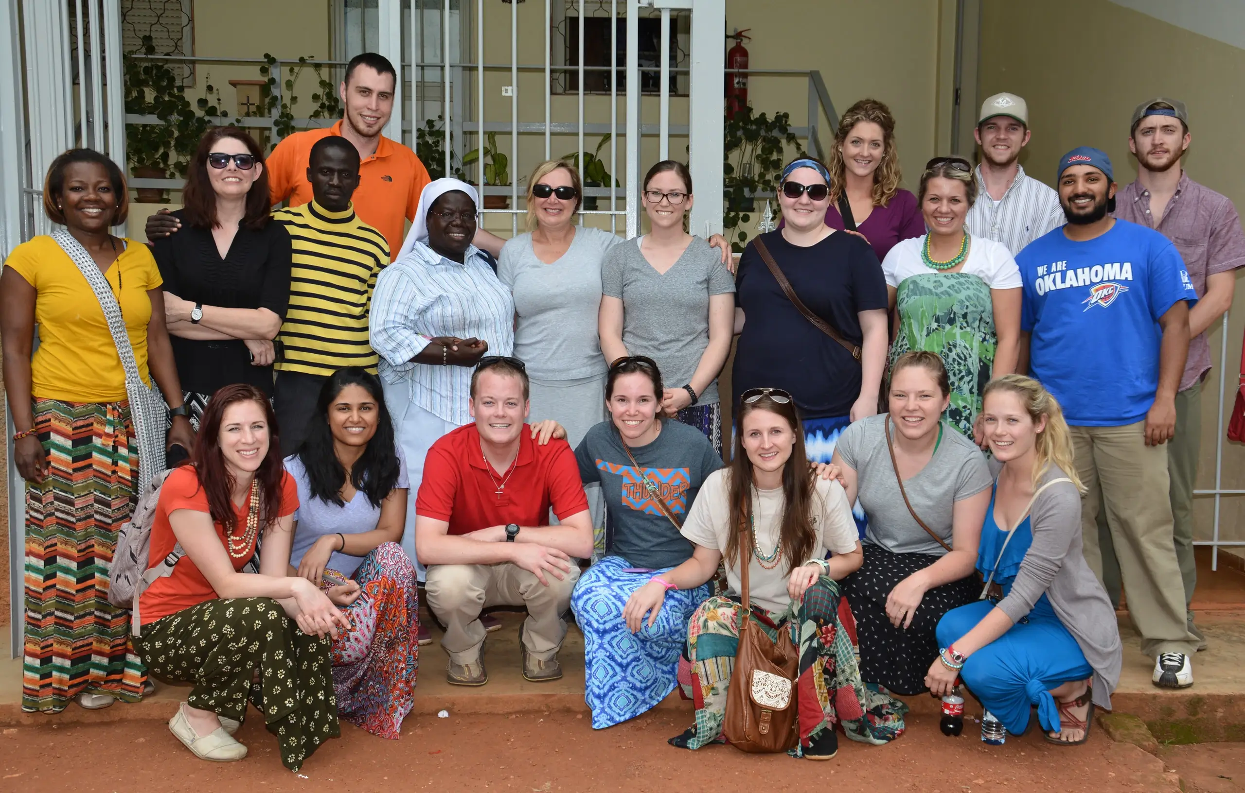 Volunteer group with Sister Rosemary